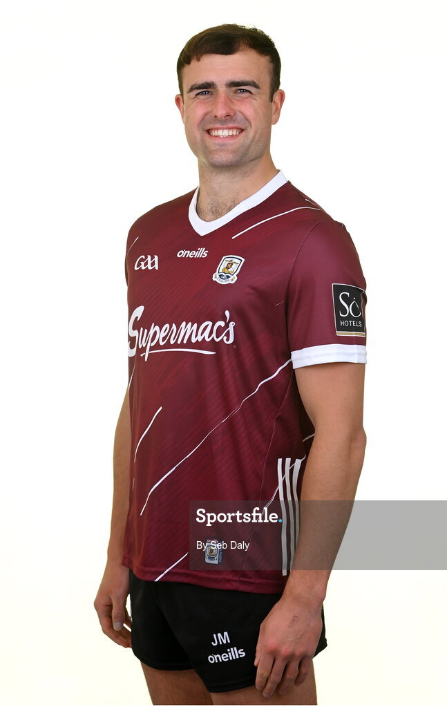 13 April 2023; John Maher during a Galway football squad portrait session at Milltown GAA in Galway. Photo by Seb Daly/Sportsfile