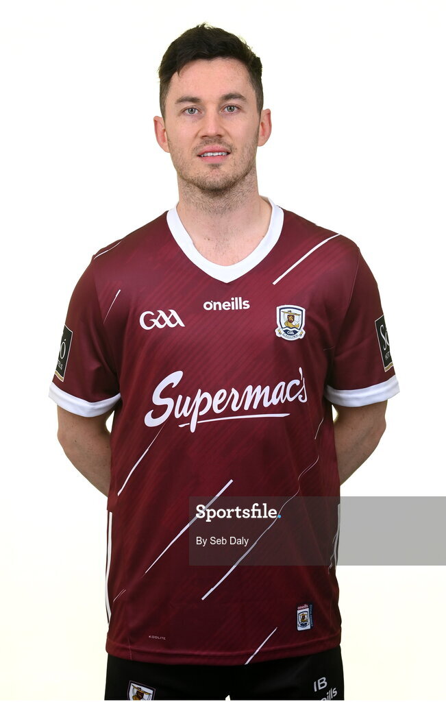 13 April 2023; Ian Burke during a Galway football squad portrait session at Milltown GAA in Galway. Photo by Seb Daly/Sportsfile