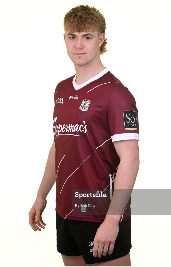13 April 2023; James McLoughlin during a Galway football squad portrait session at Milltown GAA in Galway. Photo by Seb Daly/Sportsfile