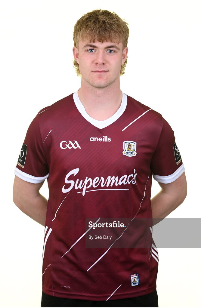 13 April 2023; James McLoughlin during a Galway football squad portrait session at Milltown GAA in Galway. Photo by Seb Daly/Sportsfile