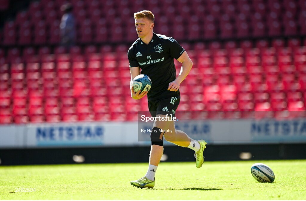 14 April 2023; Tommy O'Brien during the Leinster Rugby captain's run at Emirates Airlines Park in Johannesburg, South Africa. Photo by Harry Murphy/Sportsfile