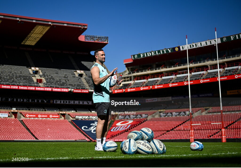 14 April 2023; Dave Kearney during the Leinster Rugby captain's run at Emirates Airlines Park in Johannesburg, South Africa. Photo by Harry Murphy/Sportsfile
