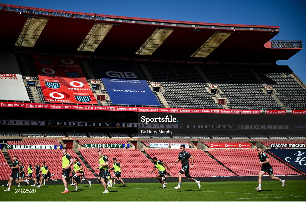 14 April 2023; A general view during the Leinster Rugby captain's run at Emirates Airlines Park in Johannesburg, South Africa. Photo by Harry Murphy/Sportsfile