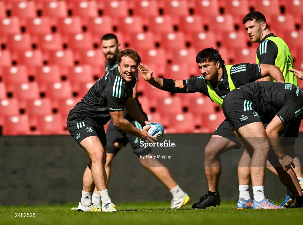 14 April 2023; Liam Turner during the Leinster Rugby captain's run at Emirates Airlines Park in Johannesburg, South Africa. Photo by Harry Murphy/Sportsfile