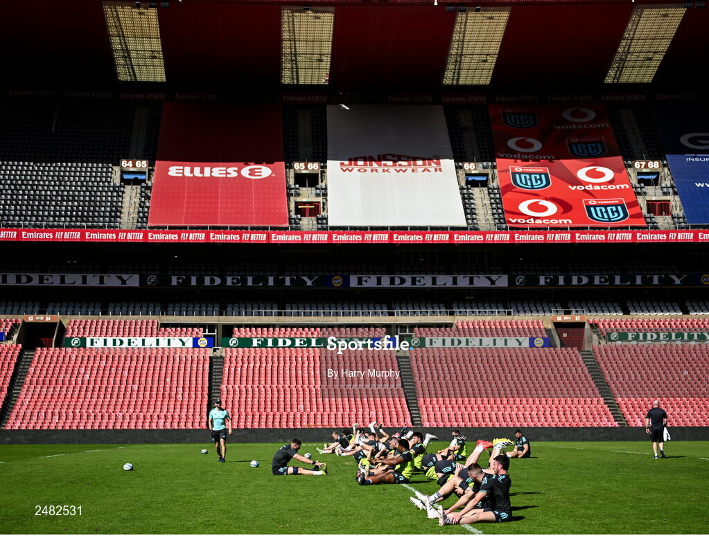 14 April 2023; A general view during the Leinster Rugby captain's run at Emirates Airlines Park in Johannesburg, South Africa. Photo by Harry Murphy/Sportsfile