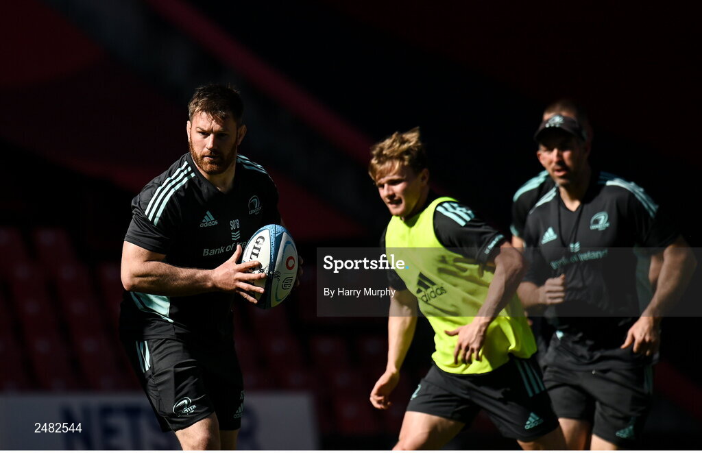 14 April 2023; Contact skills coach Sean O'Brien during the Leinster Rugby captain's run at Emirates Airlines Park in Johannesburg, South Africa. Photo by Harry Murphy/Sportsfile