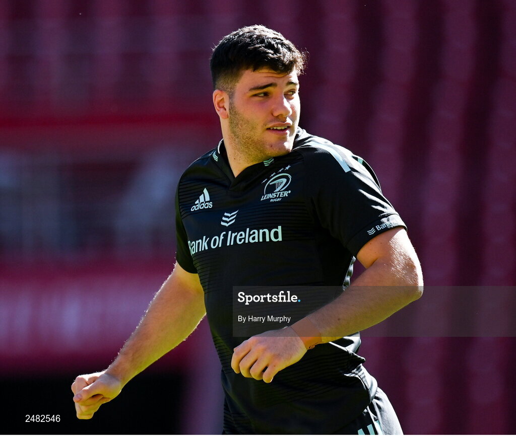 14 April 2023; Ben Brownlee during the Leinster Rugby captain's run at Emirates Airlines Park in Johannesburg, South Africa. Photo by Harry Murphy/Sportsfile