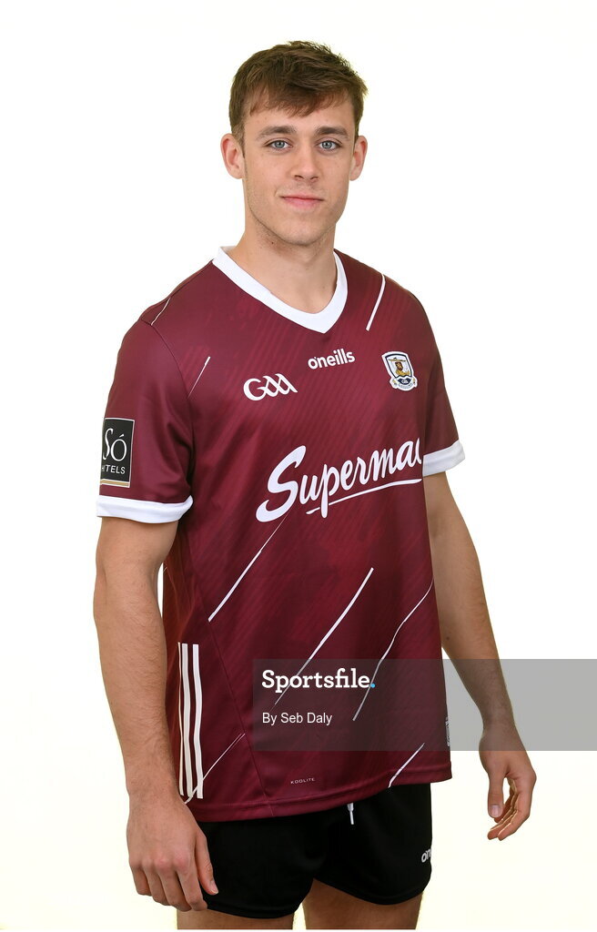 13 April 2023; Ryan Monaghan during a Galway football squad portrait session at Milltown GAA in Galway. Photo by Seb Daly/Sportsfile