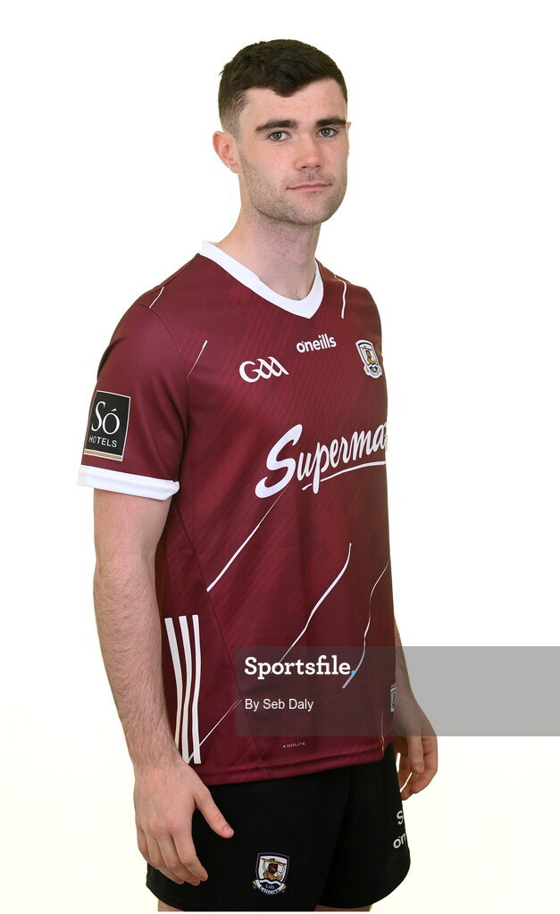 13 April 2023; Sean Mulkerrin during a Galway football squad portrait session at Milltown GAA in Galway. Photo by Seb Daly/Sportsfile