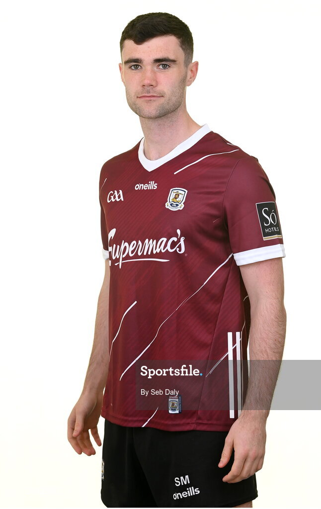 13 April 2023; Sean Mulkerrin during a Galway football squad portrait session at Milltown GAA in Galway. Photo by Seb Daly/Sportsfile