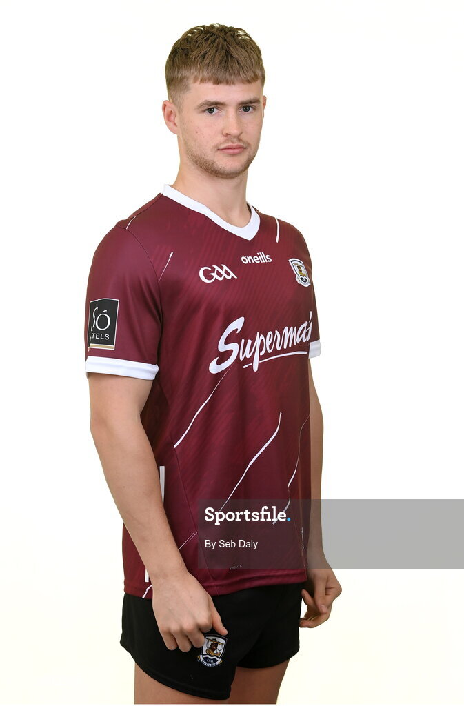 13 April 2023; Cian Hernon during a Galway football squad portrait session at Milltown GAA in Galway. Photo by Seb Daly/Sportsfile