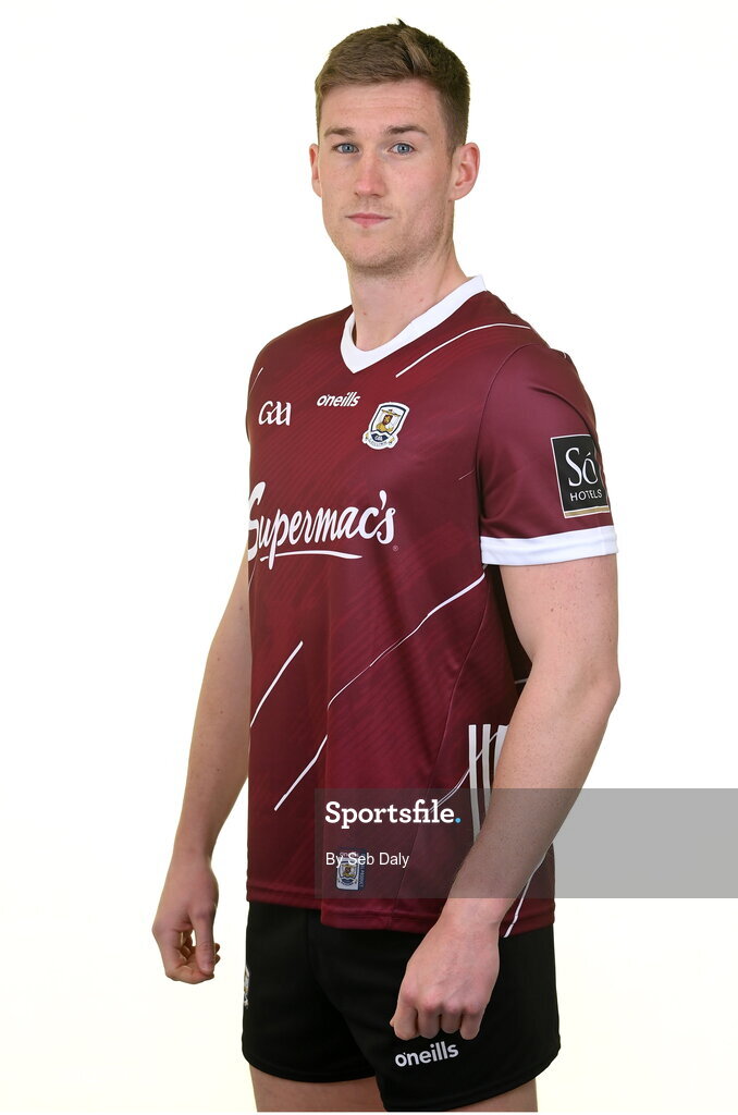 13 April 2023; Niall Daly during a Galway football squad portrait session at Milltown GAA in Galway. Photo by Seb Daly/Sportsfile