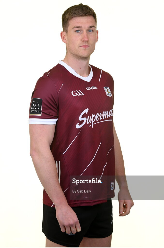 13 April 2023; Niall Daly during a Galway football squad portrait session at Milltown GAA in Galway. Photo by Seb Daly/Sportsfile