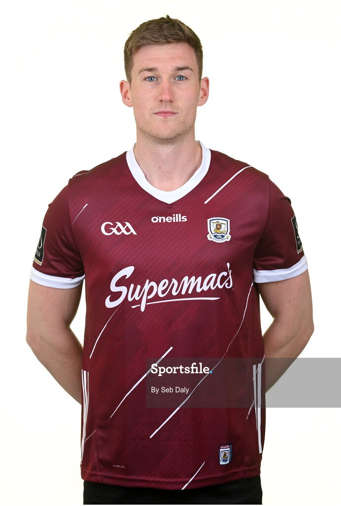 13 April 2023; Niall Daly during a Galway football squad portrait session at Milltown GAA in Galway. Photo by Seb Daly/Sportsfile