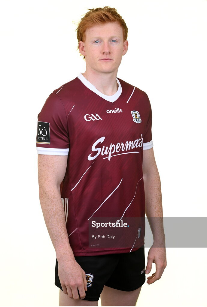 13 April 2023; Peter Cooke during a Galway football squad portrait session at Milltown GAA in Galway. Photo by Seb Daly/Sportsfile