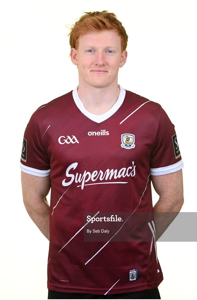 13 April 2023; Peter Cooke during a Galway football squad portrait session at Milltown GAA in Galway. Photo by Seb Daly/Sportsfile