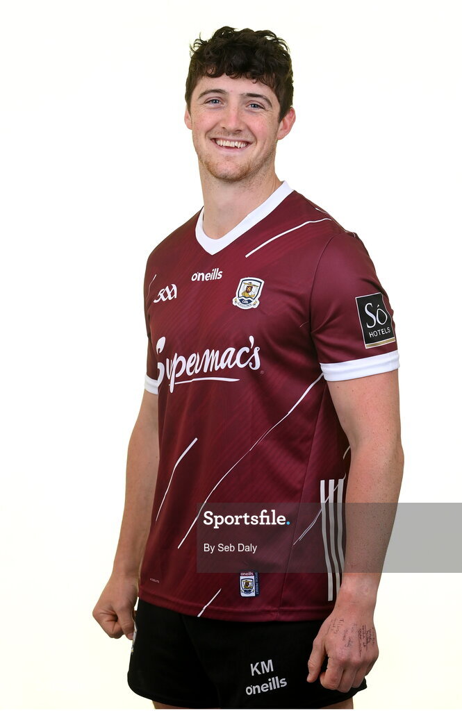 13 April 2023; Kieran Molloy during a Galway football squad portrait session at Milltown GAA in Galway. Photo by Seb Daly/Sportsfile