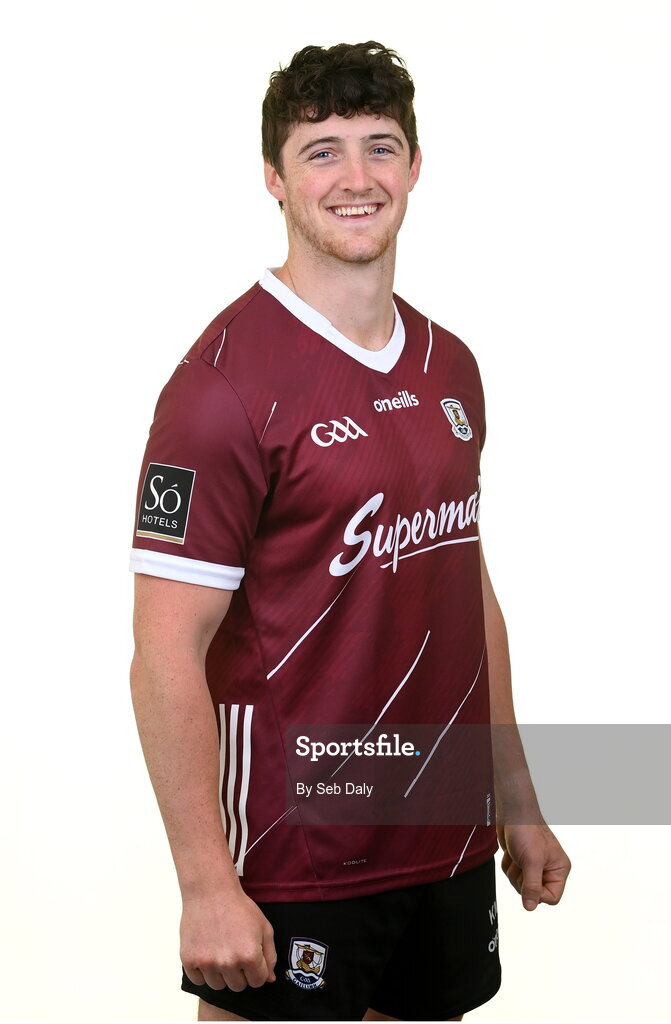 13 April 2023; Kieran Molloy during a Galway football squad portrait session at Milltown GAA in Galway. Photo by Seb Daly/Sportsfile
