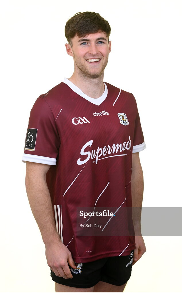 13 April 2023; Cathal Sweeney during a Galway football squad portrait session at Milltown GAA in Galway. Photo by Seb Daly/Sportsfile