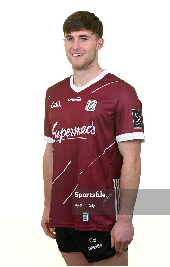 13 April 2023; Cathal Sweeney during a Galway football squad portrait session at Milltown GAA in Galway. Photo by Seb Daly/Sportsfile