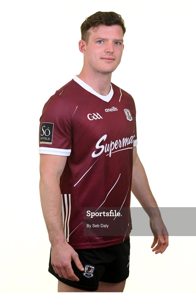 13 April 2023; Owen Gallagher during a Galway football squad portrait session at Milltown GAA in Galway. Photo by Seb Daly/Sportsfile