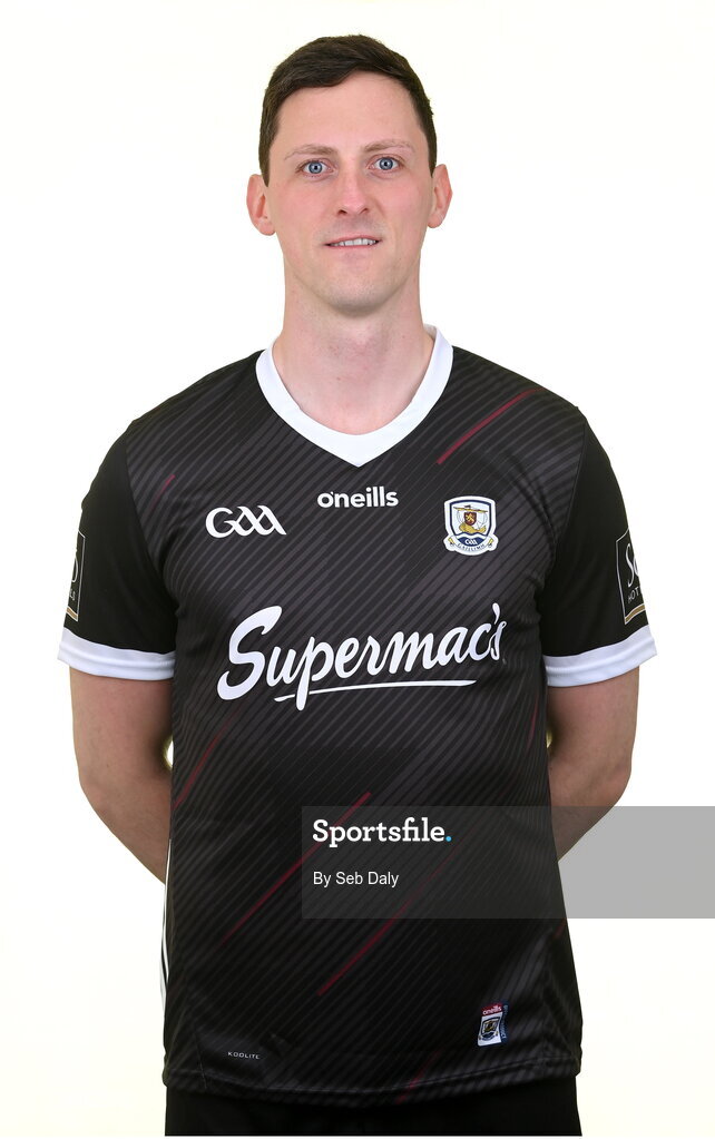 13 April 2023; Goalkeeper James Keane during a Galway football squad portrait session at Milltown GAA in Galway. Photo by Seb Daly/Sportsfile