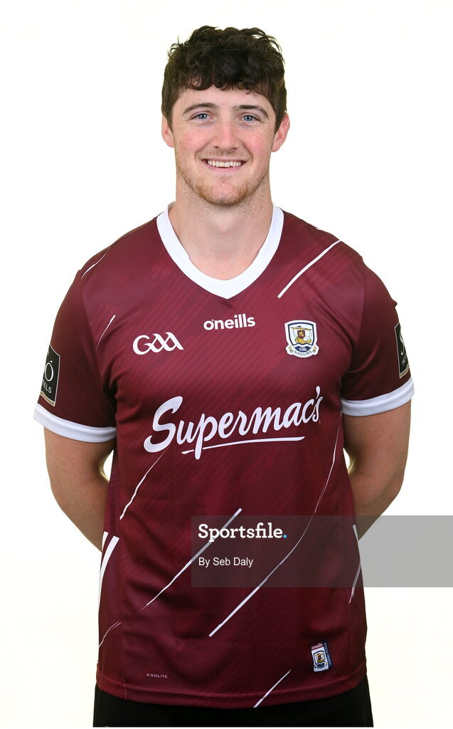 13 April 2023; Kieran Molloy during a Galway football squad portrait session at Milltown GAA in Galway. Photo by Seb Daly/Sportsfile