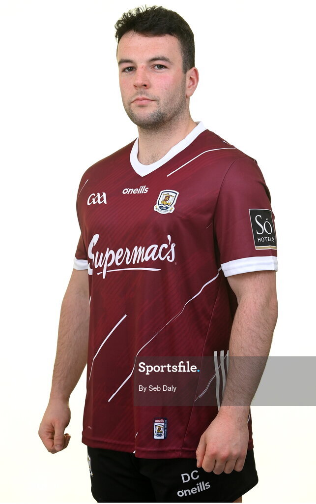 13 April 2023; Dessie Conneely during a Galway football squad portrait session at Milltown GAA in Galway. Photo by Seb Daly/Sportsfile