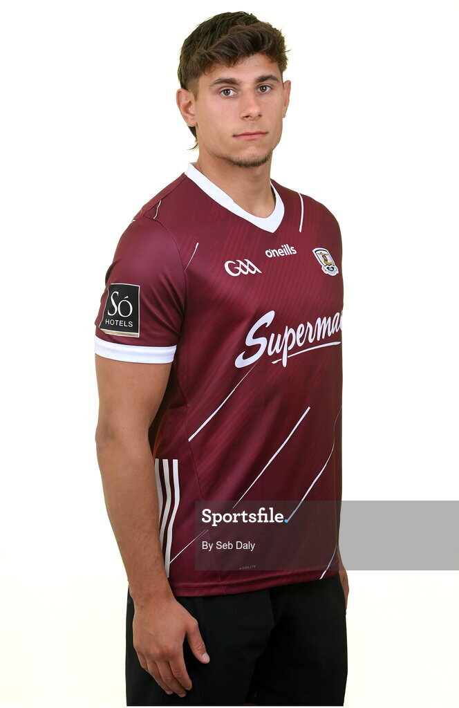 13 April 2023; Sean Fitzgerald during a Galway football squad portrait session at Milltown GAA in Galway. Photo by Seb Daly/Sportsfile