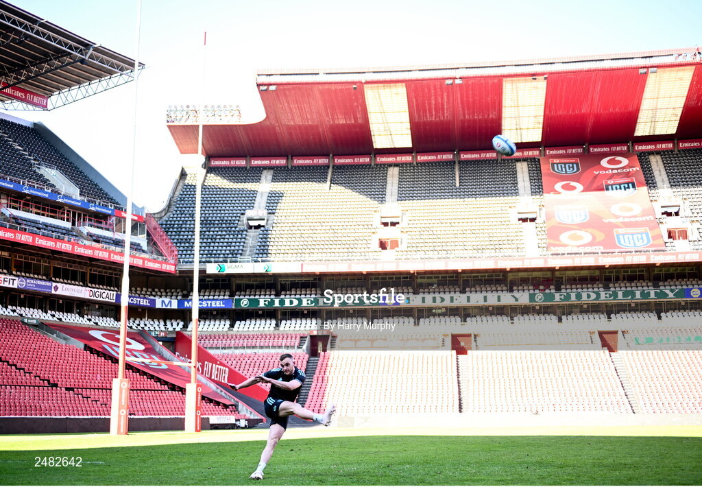 14 April 2023; Nick McCarthy during the Leinster Rugby captain's run at Emirates Airlines Park in Johannesburg, South Africa. Photo by Harry Murphy/Sportsfile