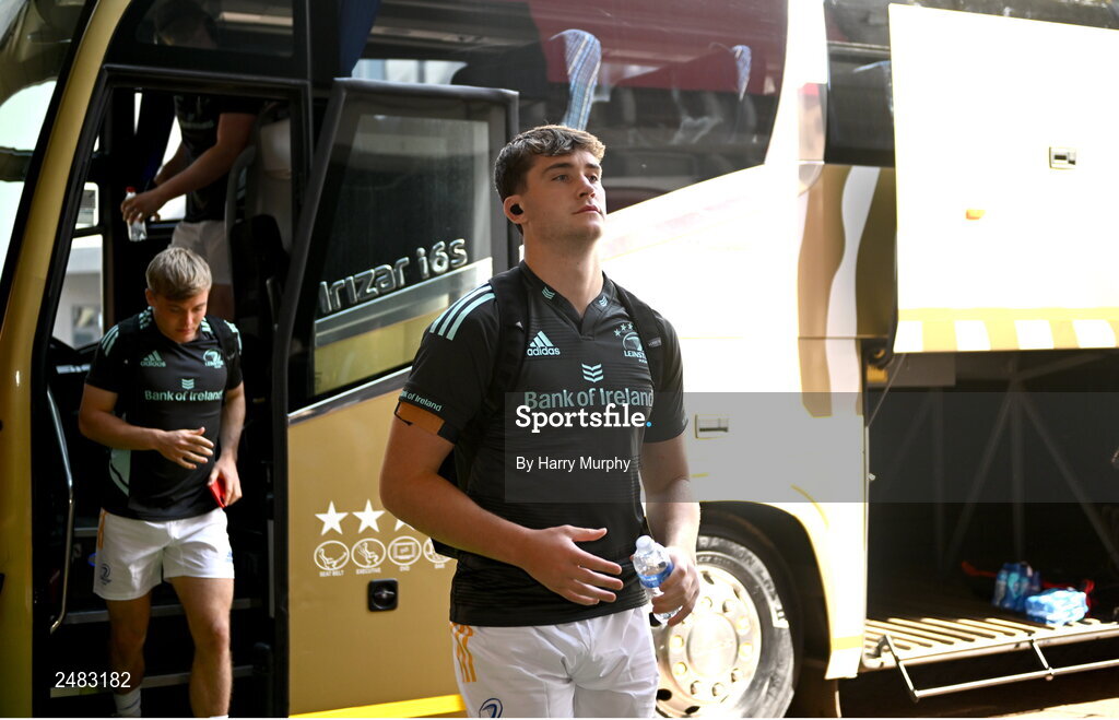 15 April 2023; Brian Deeny of Leinster arrives before the United Rugby Championship match between Emirates Lions and Leinster at Emirates Airlines Park in Johannesburg, South Africa. Photo by Harry Murphy/Sportsfile