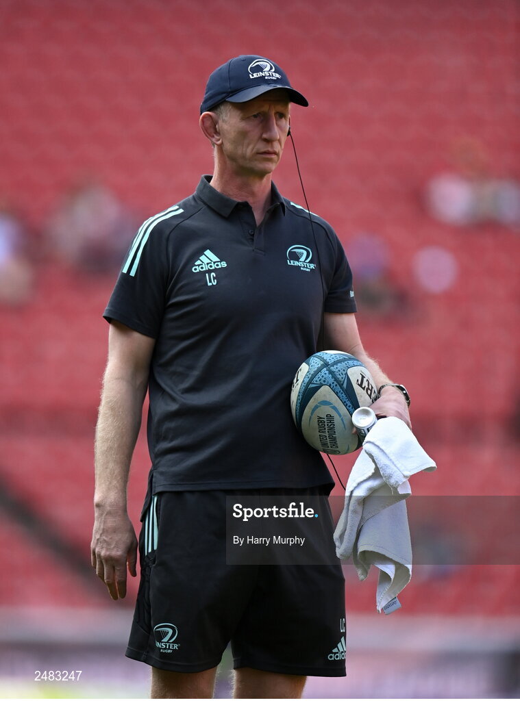 15 April 2023; Leinster head coach Leo Cullen before the United Rugby Championship match between Emirates Lions and Leinster at Emirates Airlines Park in Johannesburg, South Africa. Photo by Harry Murphy/Sportsfile