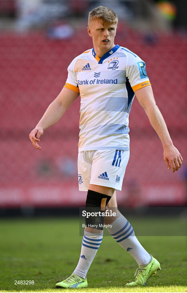 15 April 2023; Tommy O'Brien of Leinster during the United Rugby Championship match between Emirates Lions and Leinster at Emirates Airlines Park in Johannesburg, South Africa. Photo by Harry Murphy/Sportsfile