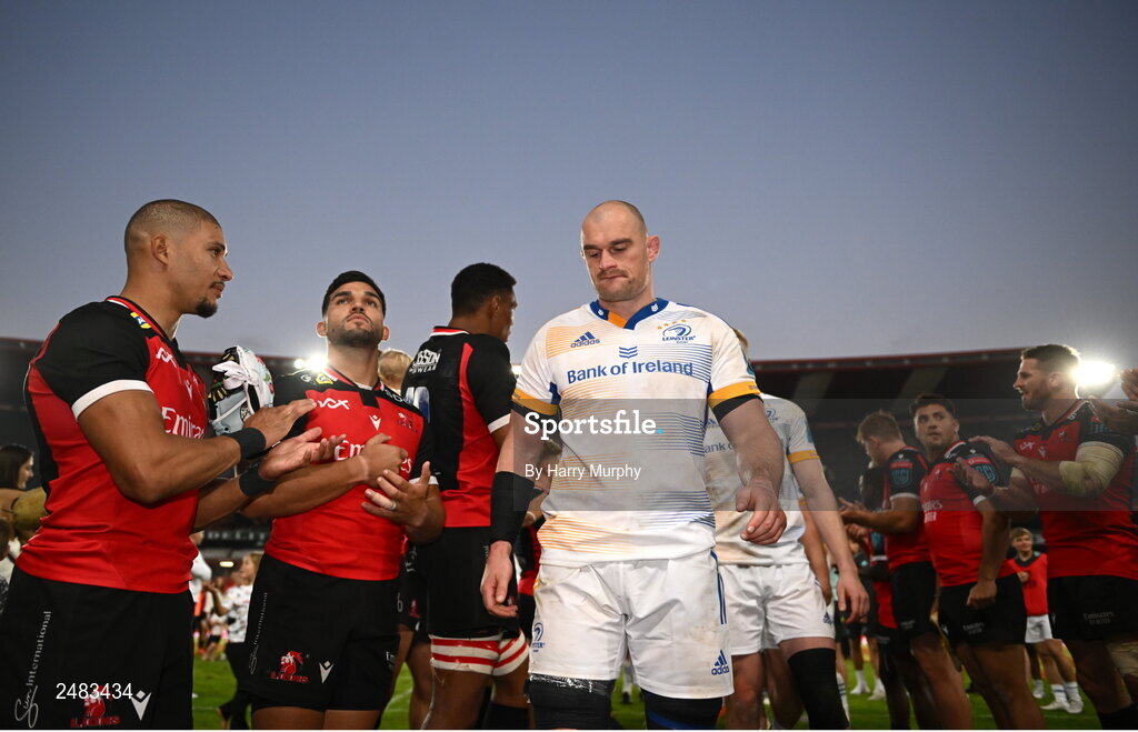 15 April 2023; Rhys Ruddock of Leinster after his side's victory in  during the United Rugby Championship match between Emirates Lions and Leinster at Emirates Airlines Park in Johannesburg, South Africa. Photo by Harry Murphy/Sportsfile
