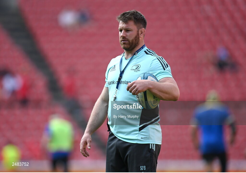 15 April 2023; Leinster contact skills coach Sean O'Brien during the United Rugby Championship match between Emirates Lions and Leinster at Emirates Airlines Park in Johannesburg, South Africa. Photo by Harry Murphy/Sportsfile