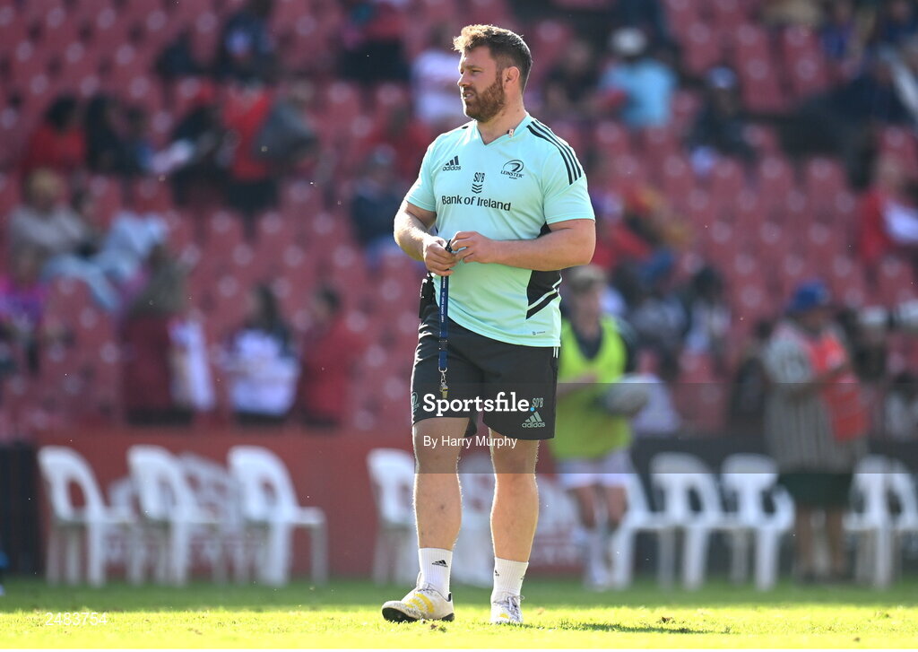 15 April 2023; Leinster contact skills coach Sean O'Brien during the United Rugby Championship match between Emirates Lions and Leinster at Emirates Airlines Park in Johannesburg, South Africa. Photo by Harry Murphy/Sportsfile