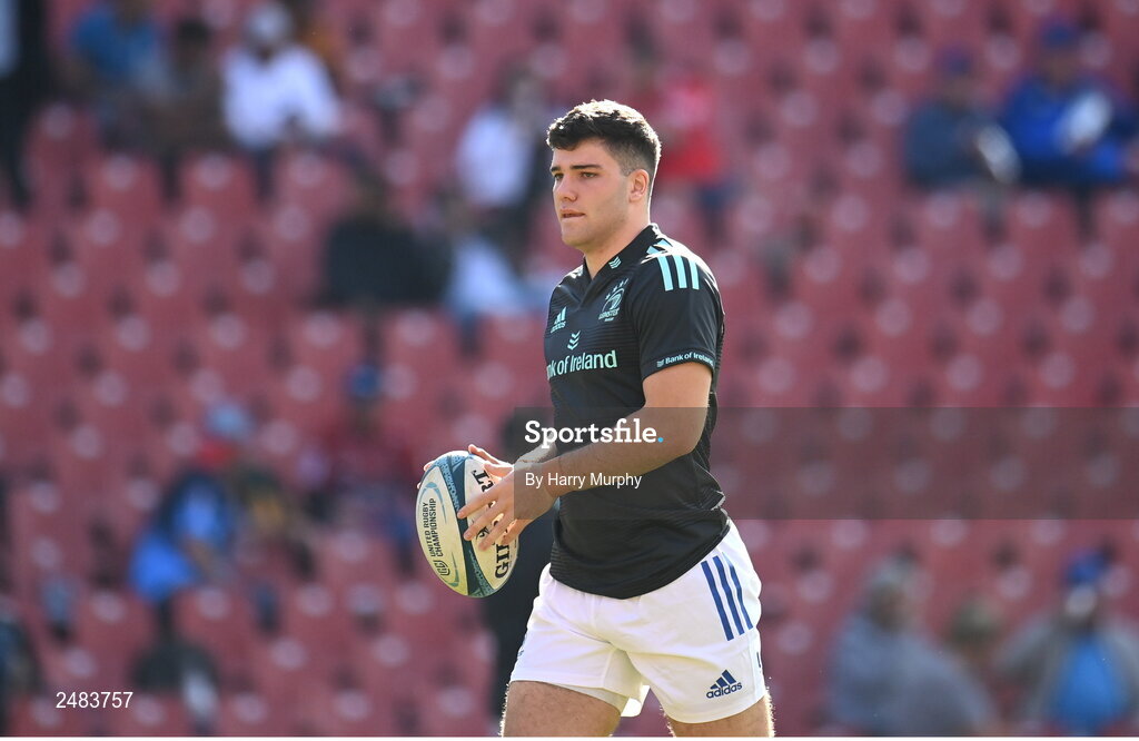 15 April 2023; Ben Brownlee of Leinster during the United Rugby Championship match between Emirates Lions and Leinster at Emirates Airlines Park in Johannesburg, South Africa. Photo by Harry Murphy/Sportsfile