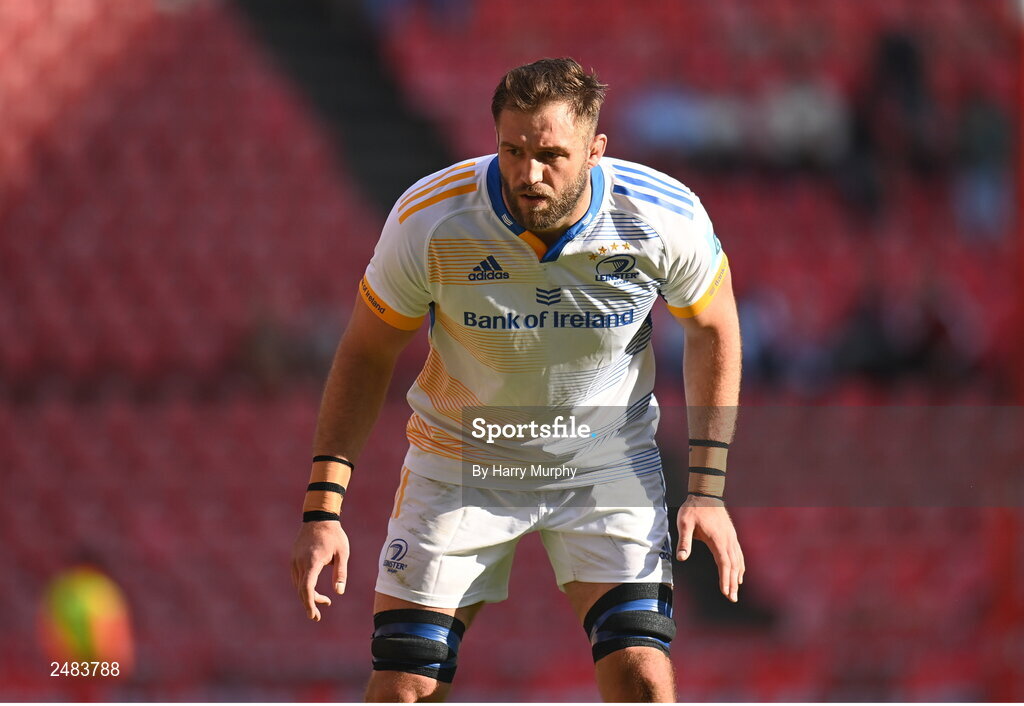 15 April 2023; Jason Jenkins of Leinster during the United Rugby Championship match between Emirates Lions and Leinster at Emirates Airlines Park in Johannesburg, South Africa. Photo by Harry Murphy/Sportsfile