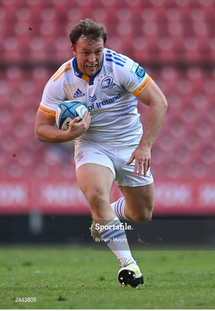 15 April 2023; Liam Turner of Leinster during the United Rugby Championship match between Emirates Lions and Leinster at Emirates Airlines Park in Johannesburg, South Africa. Photo by Harry Murphy/Sportsfile