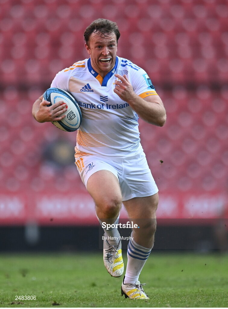 15 April 2023; Liam Turner of Leinster during the United Rugby Championship match between Emirates Lions and Leinster at Emirates Airlines Park in Johannesburg, South Africa. Photo by Harry Murphy/Sportsfile