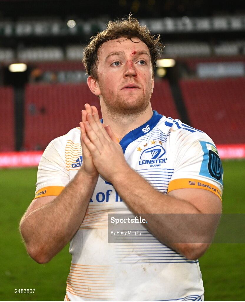 15 April 2023; Liam Turner of Leinster after his side's victory in the United Rugby Championship match between Emirates Lions and Leinster at Emirates Airlines Park in Johannesburg, South Africa. Photo by Harry Murphy/Sportsfile