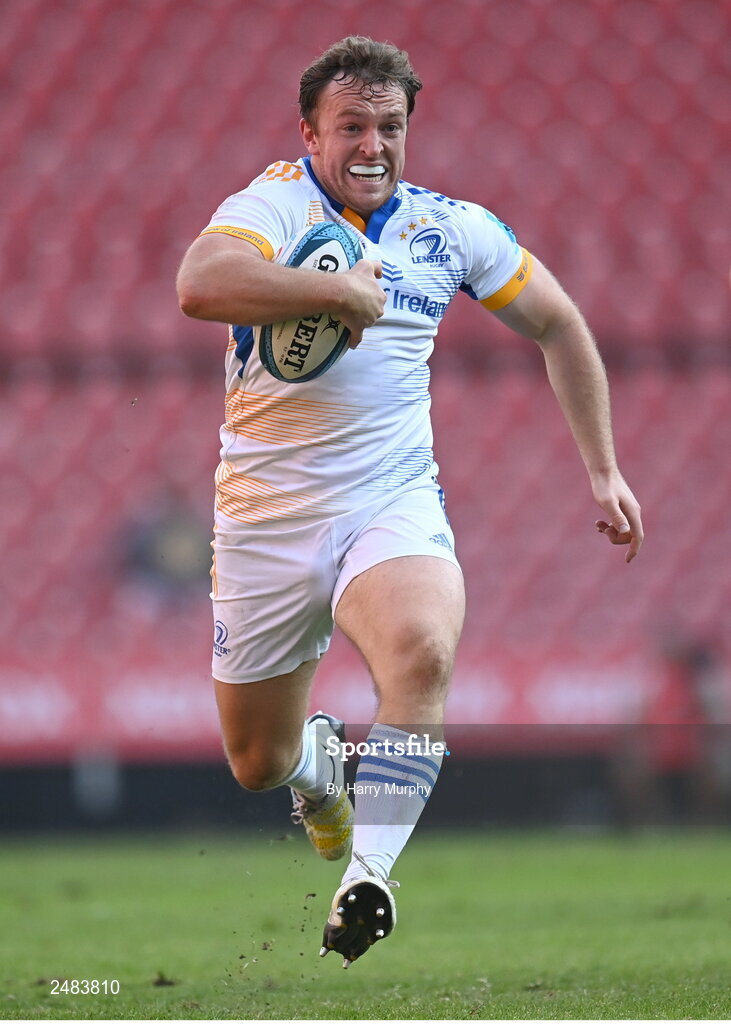 15 April 2023; Liam Turner of Leinster during the United Rugby Championship match between Emirates Lions and Leinster at Emirates Airlines Park in Johannesburg, South Africa. Photo by Harry Murphy/Sportsfile