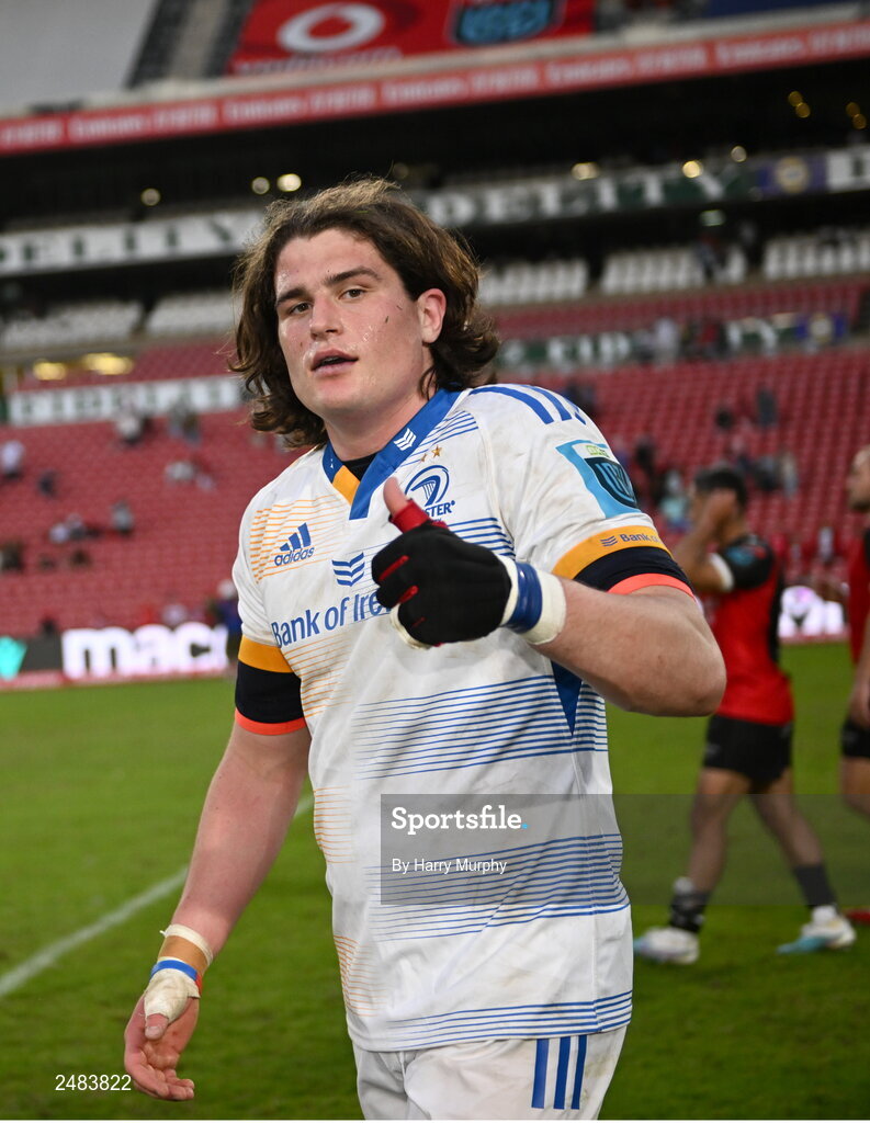 15 April 2023; Alex Soroka of Leinster after his side's victory in the United Rugby Championship match between Emirates Lions and Leinster at Emirates Airlines Park in Johannesburg, South Africa. Photo by Harry Murphy/Sportsfile