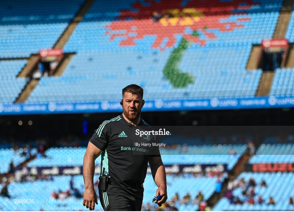 22 April 2023; Leinster contact skills coach Sean O'Brien before the United Rugby Championship match between Vodacom Bulls and Leinster at Loftus Versfeld Stadium in Pretoria, South Africa. Photo by Harry Murphy/Sportsfile