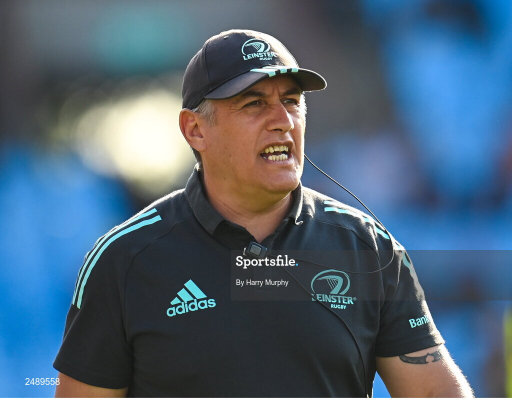 22 April 2023; Leinster academy manager Simon Broughton before the United Rugby Championship match between Vodacom Bulls and Leinster at Loftus Versfeld Stadium in Pretoria, South Africa. Photo by Harry Murphy/Sportsfile
