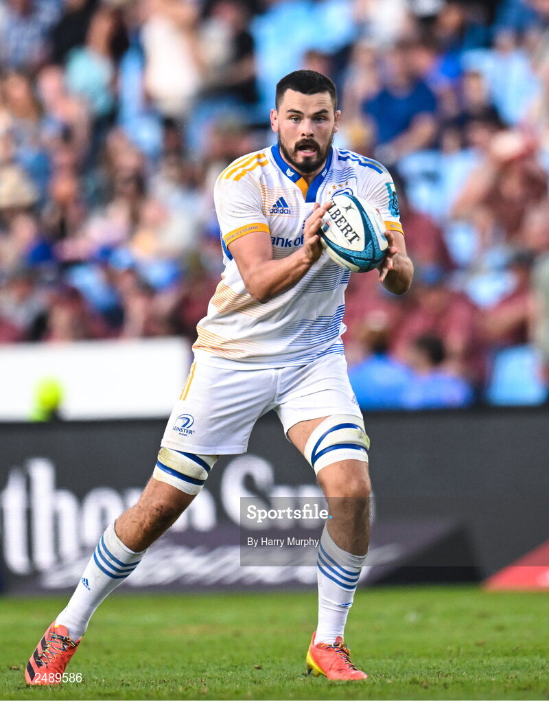 22 April 2023; Max Deegan of Leinster during the United Rugby Championship match between Vodacom Bulls and Leinster at Loftus Versfeld Stadium in Pretoria, South Africa. Photo by Harry Murphy/Sportsfile