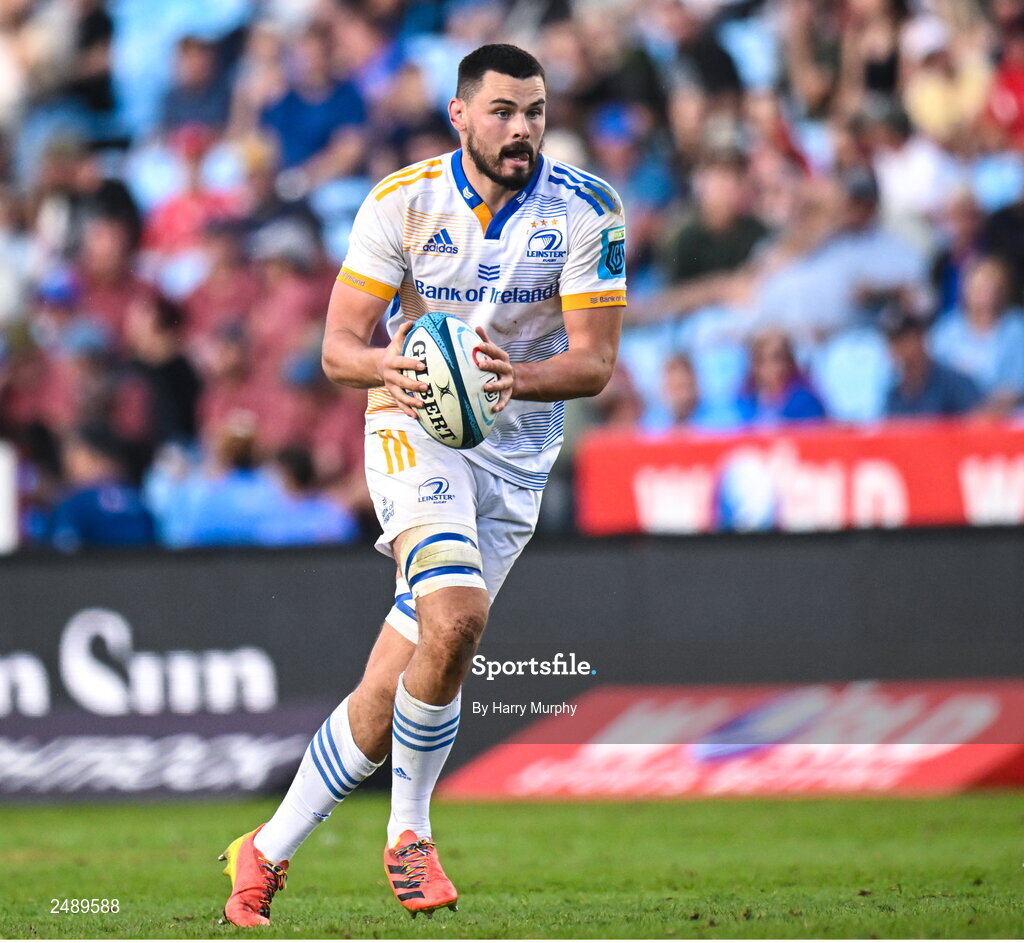 22 April 2023; Max Deegan of Leinster during the United Rugby Championship match between Vodacom Bulls and Leinster at Loftus Versfeld Stadium in Pretoria, South Africa. Photo by Harry Murphy/Sportsfile