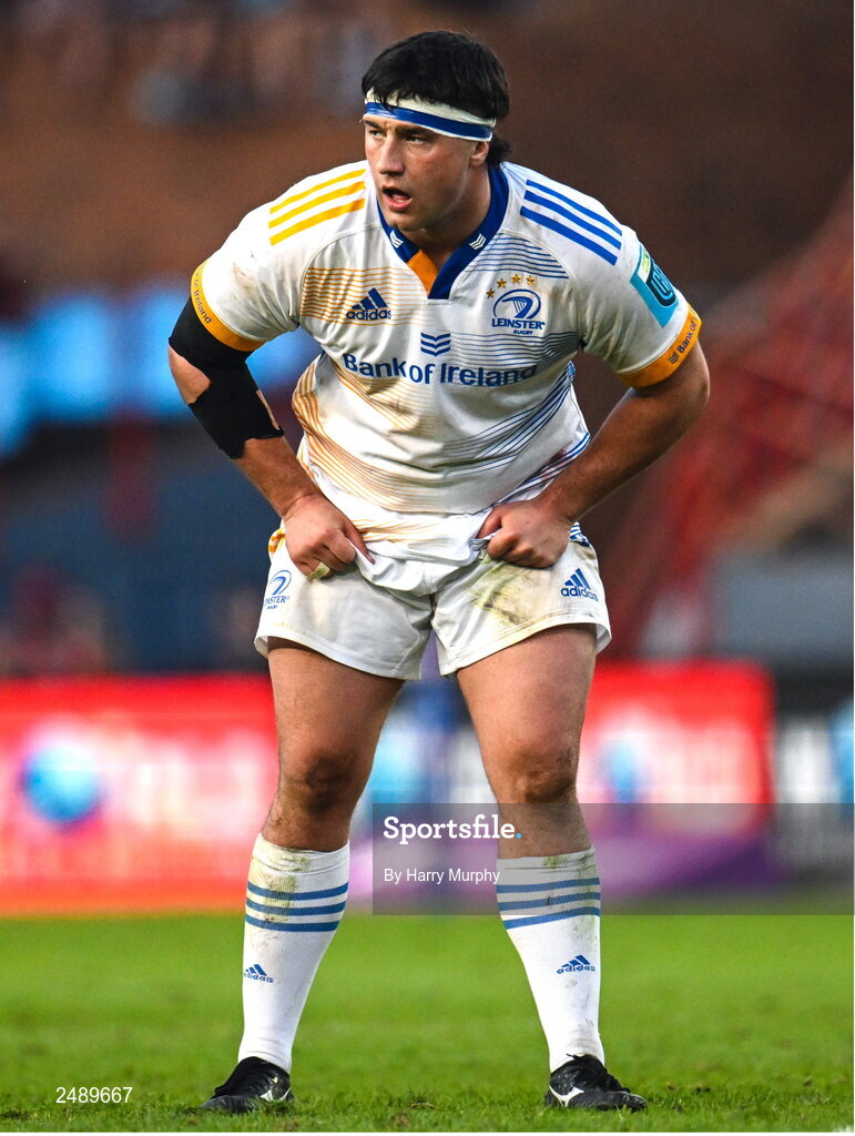 22 April 2023; Thomas Clarkson of Leinster during the United Rugby Championship match between Vodacom Bulls and Leinster at Loftus Versfeld Stadium in Pretoria, South Africa. Photo by Harry Murphy/Sportsfile