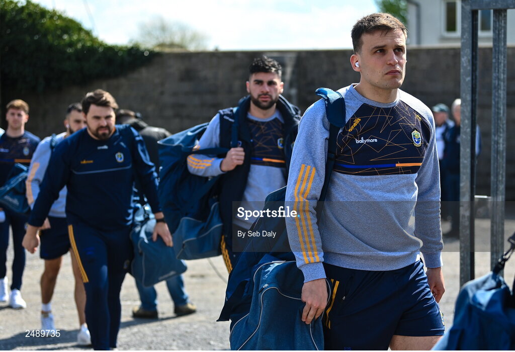 23 April 2023; Enda Smith of Roscommon arrives before the Connacht GAA Football Senior Championship Semi-Final match between Roscommon and Galway at Dr Hyde Park in Roscommon. Photo by Seb Daly/Sportsfile
