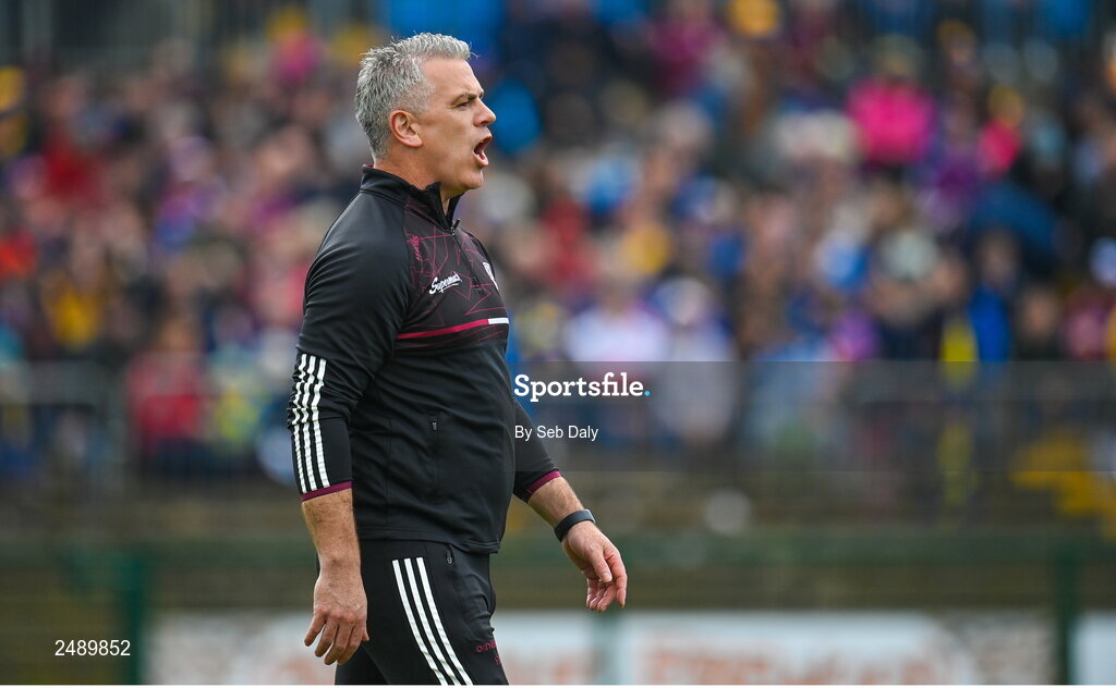 23 April 2023; Galway manager Padraic Joyce before the Connacht GAA Football Senior Championship Semi-Final match between Roscommon and Galway at Dr Hyde Park in Roscommon. Photo by Seb Daly/Sportsfile